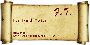 Fa Terézia névjegykártya