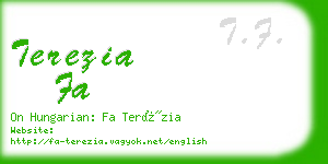 terezia fa business card